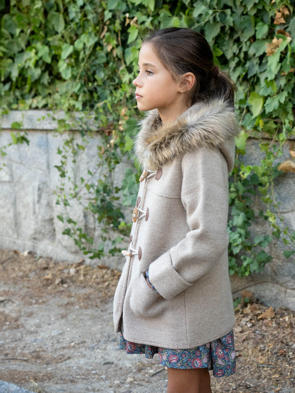 Duffle-coat en poil de chameau