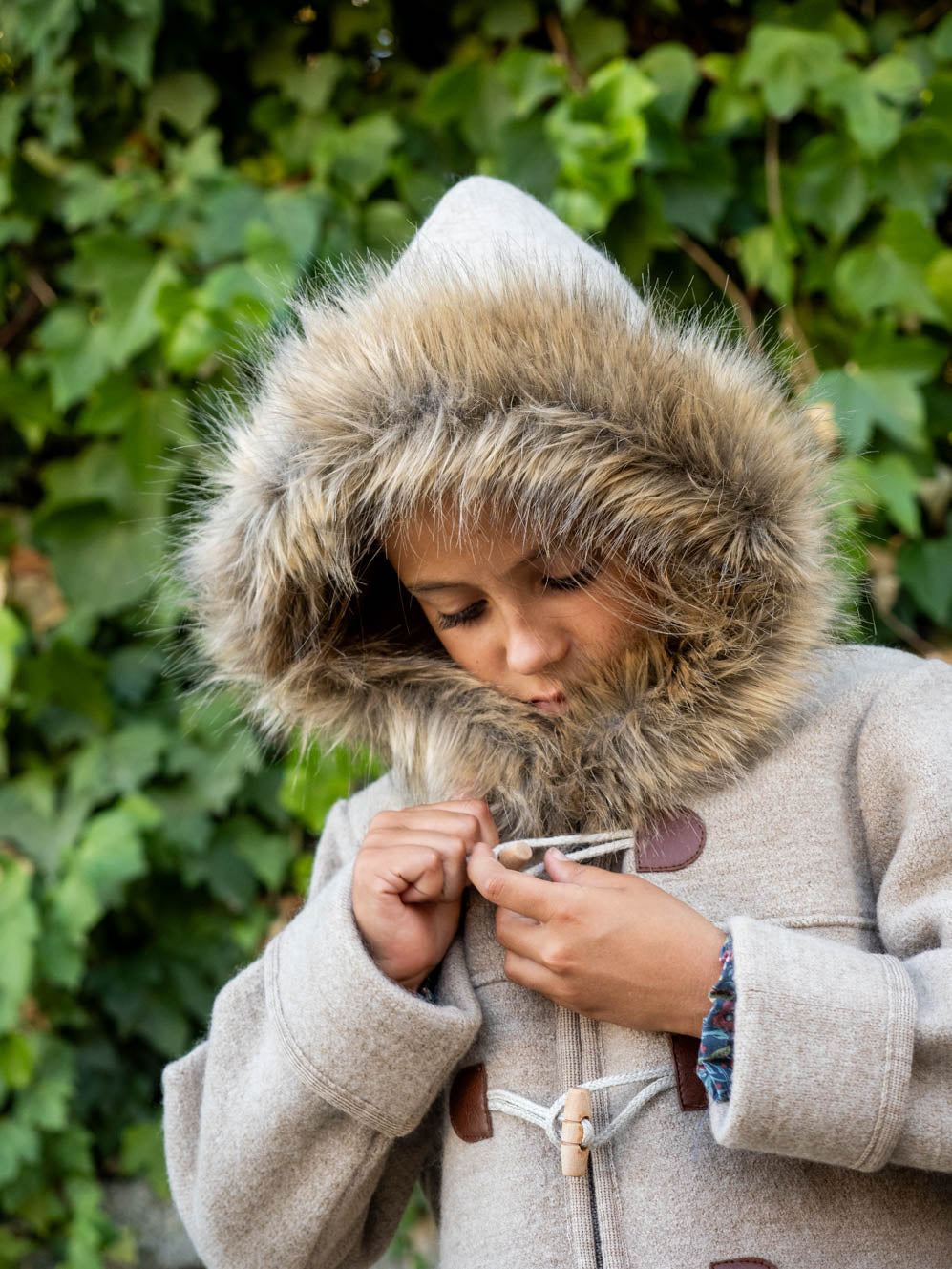 Duffle-coat en poil de chameau