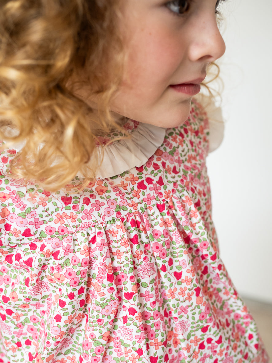 Conjunto flores rosa