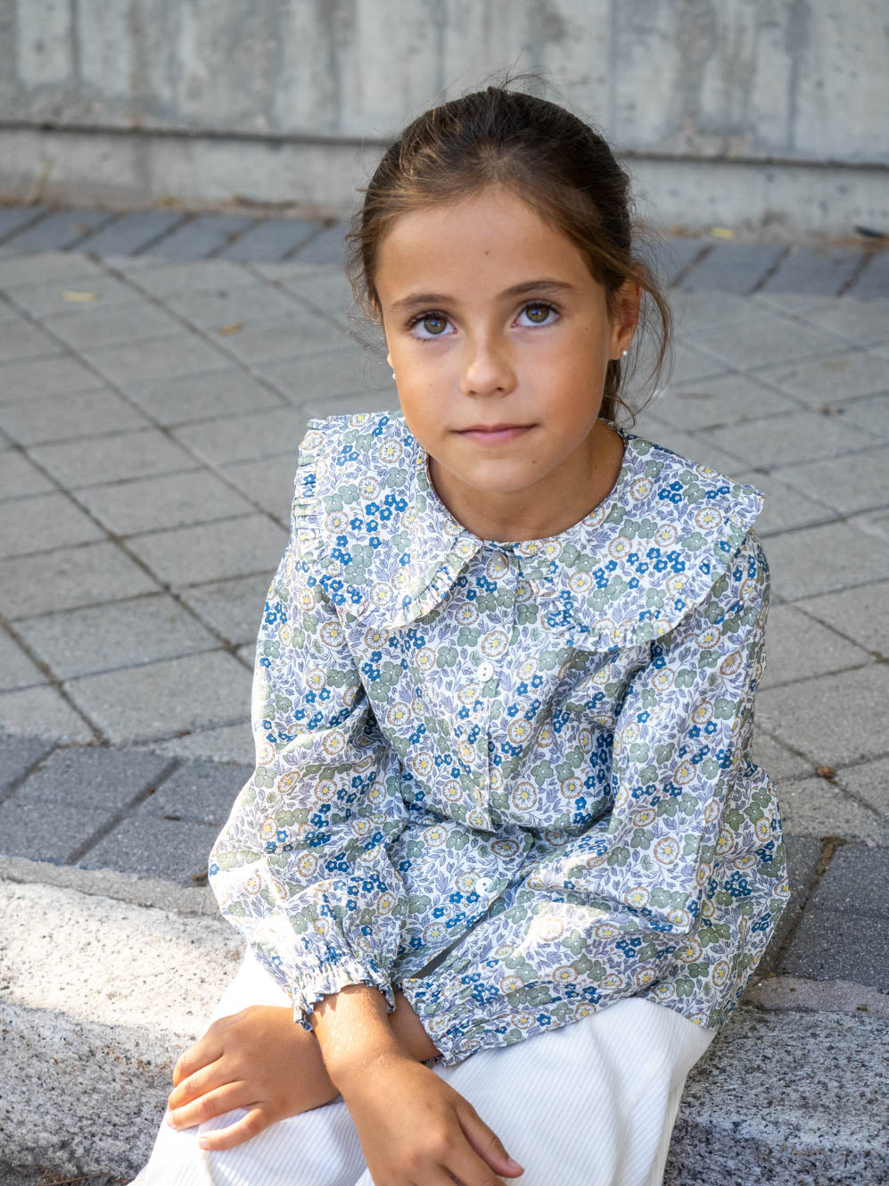 Multicolored checked blouse