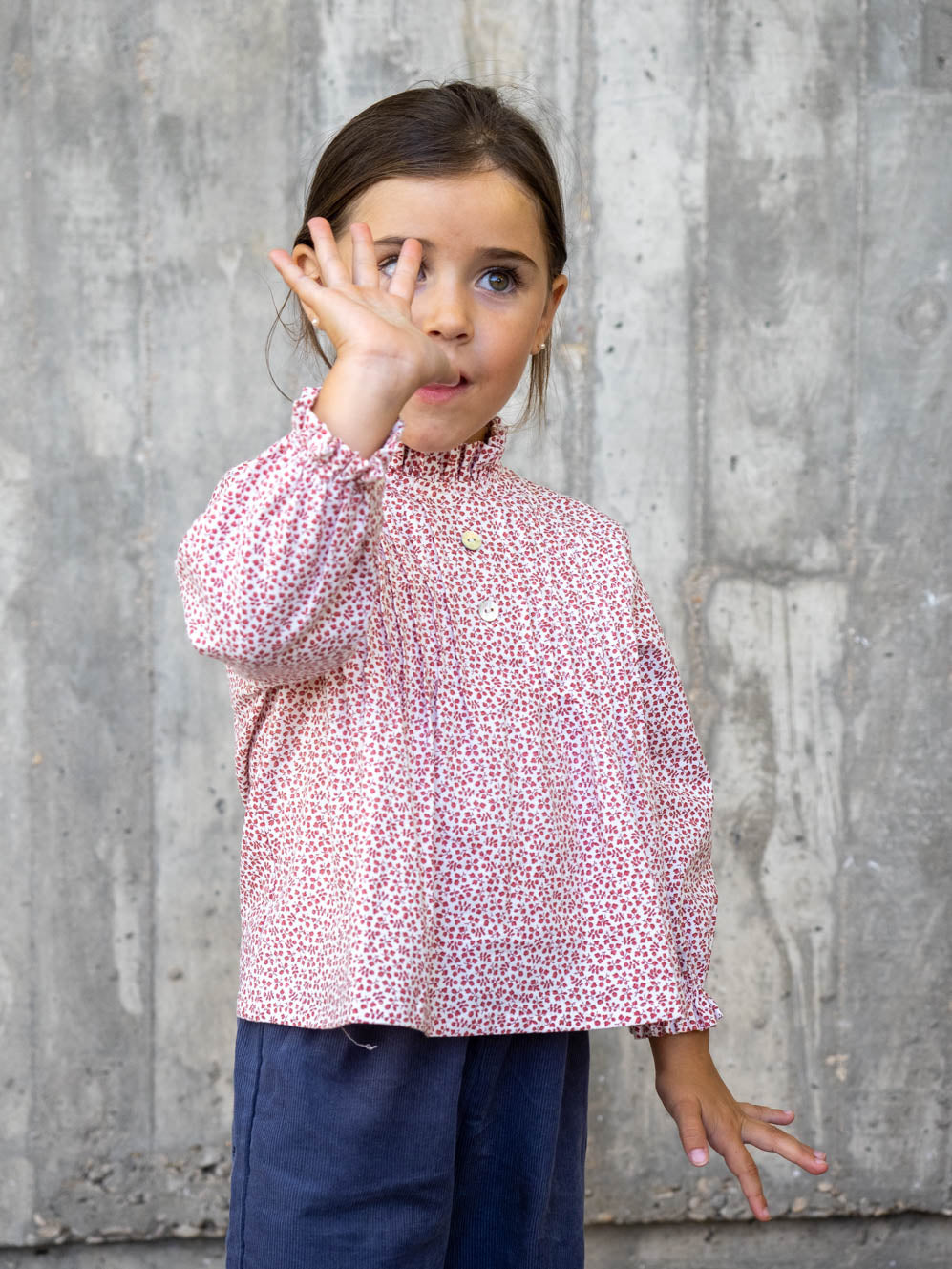 Blusa jaretas flores rojo
