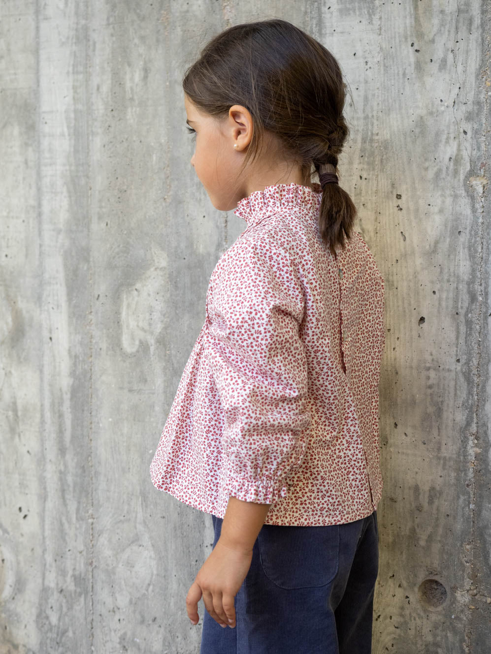 Blusa jaretas flores rojo