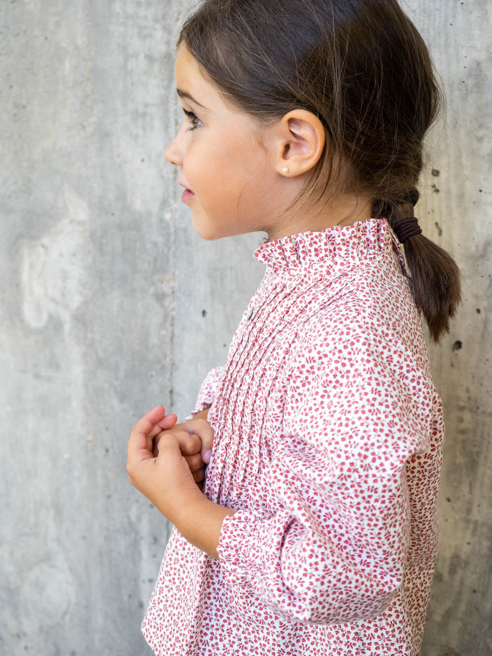 Blusa jaretas flores rojo