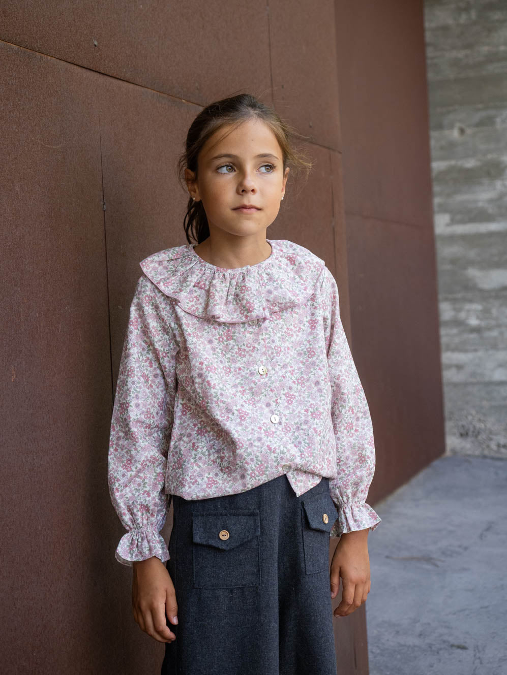Blusa flores rosa