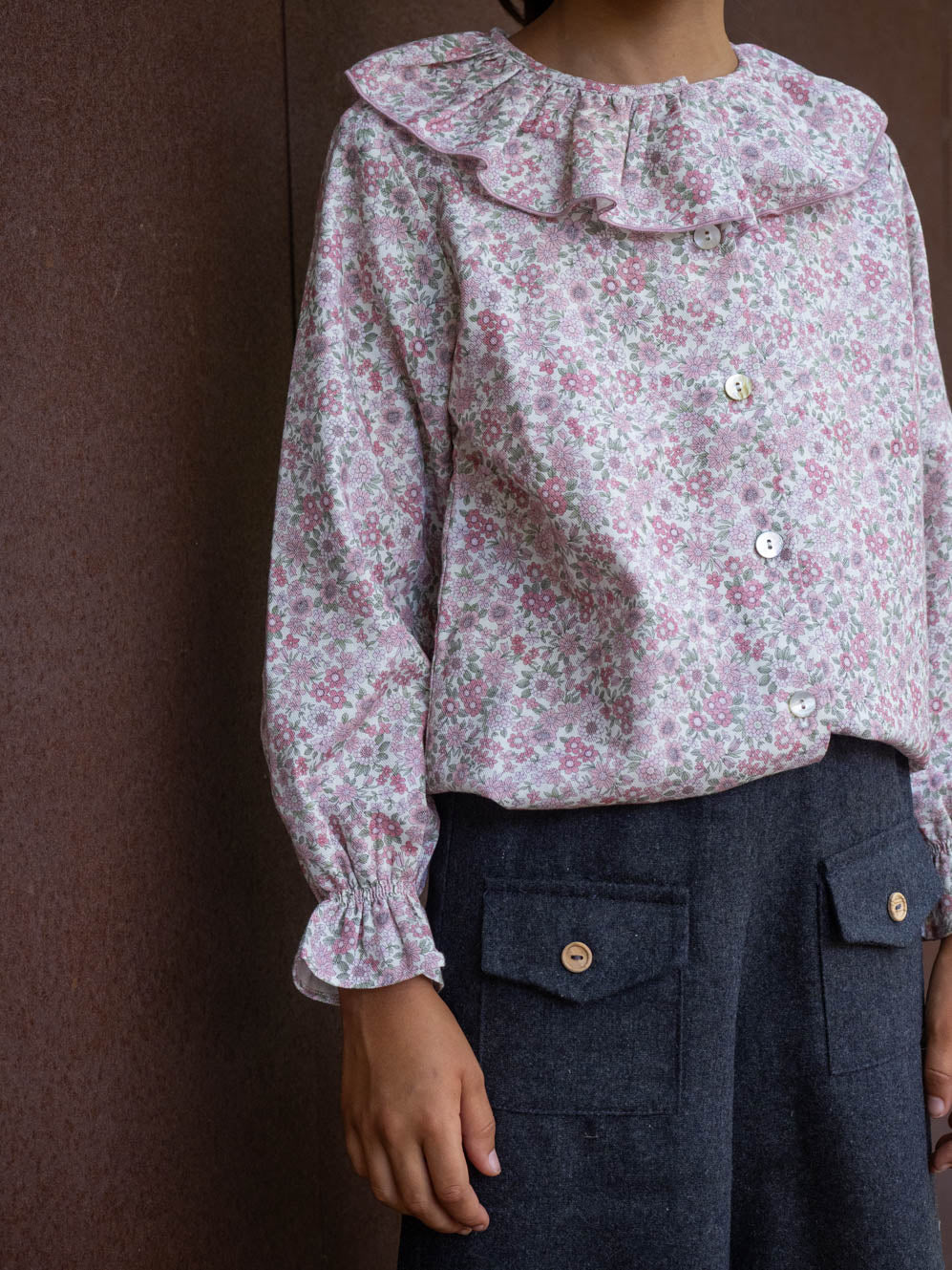 Blusa flores rosa