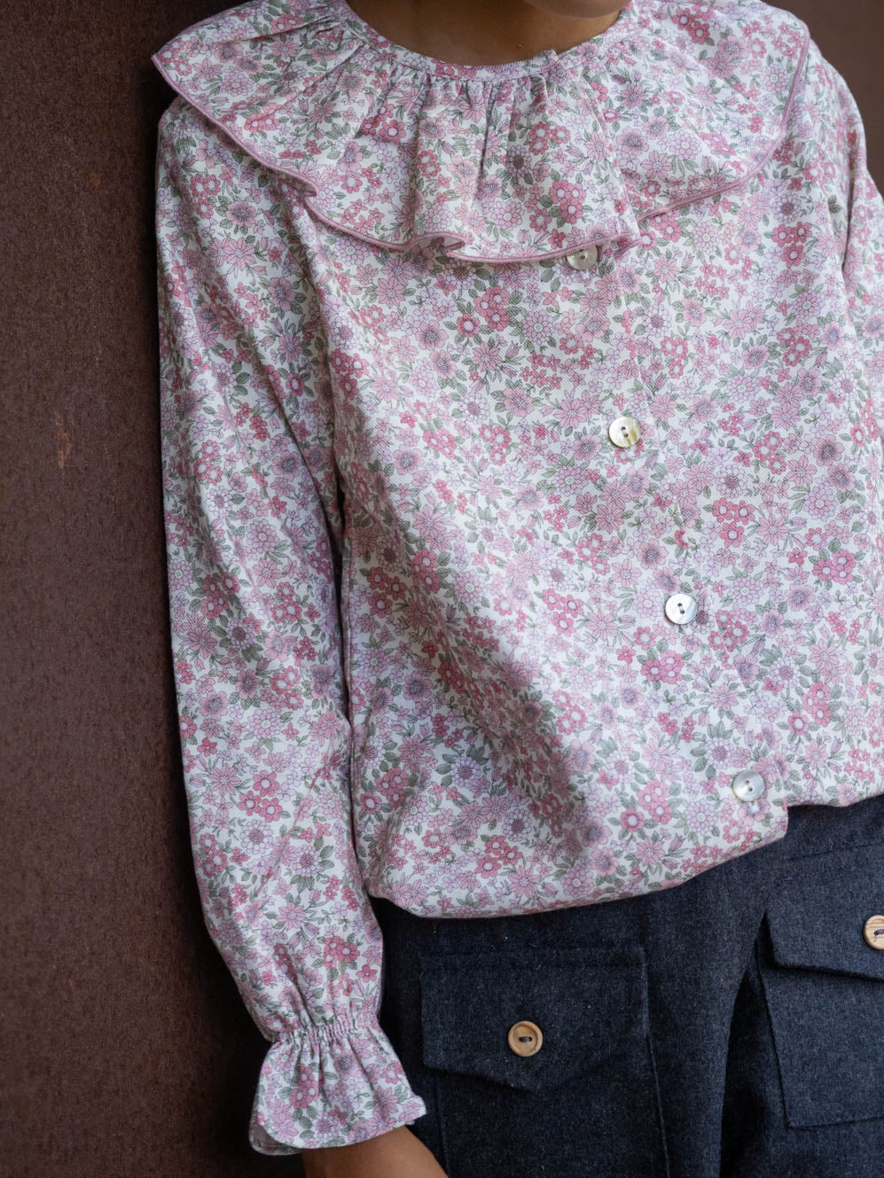 Blusa flores rosa