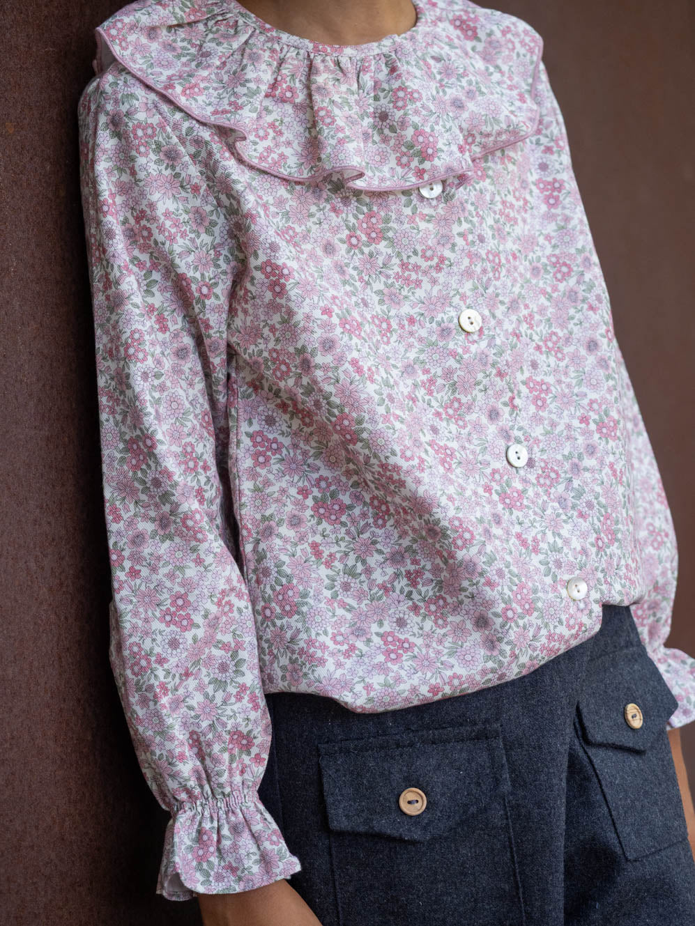 Blusa flores rosa