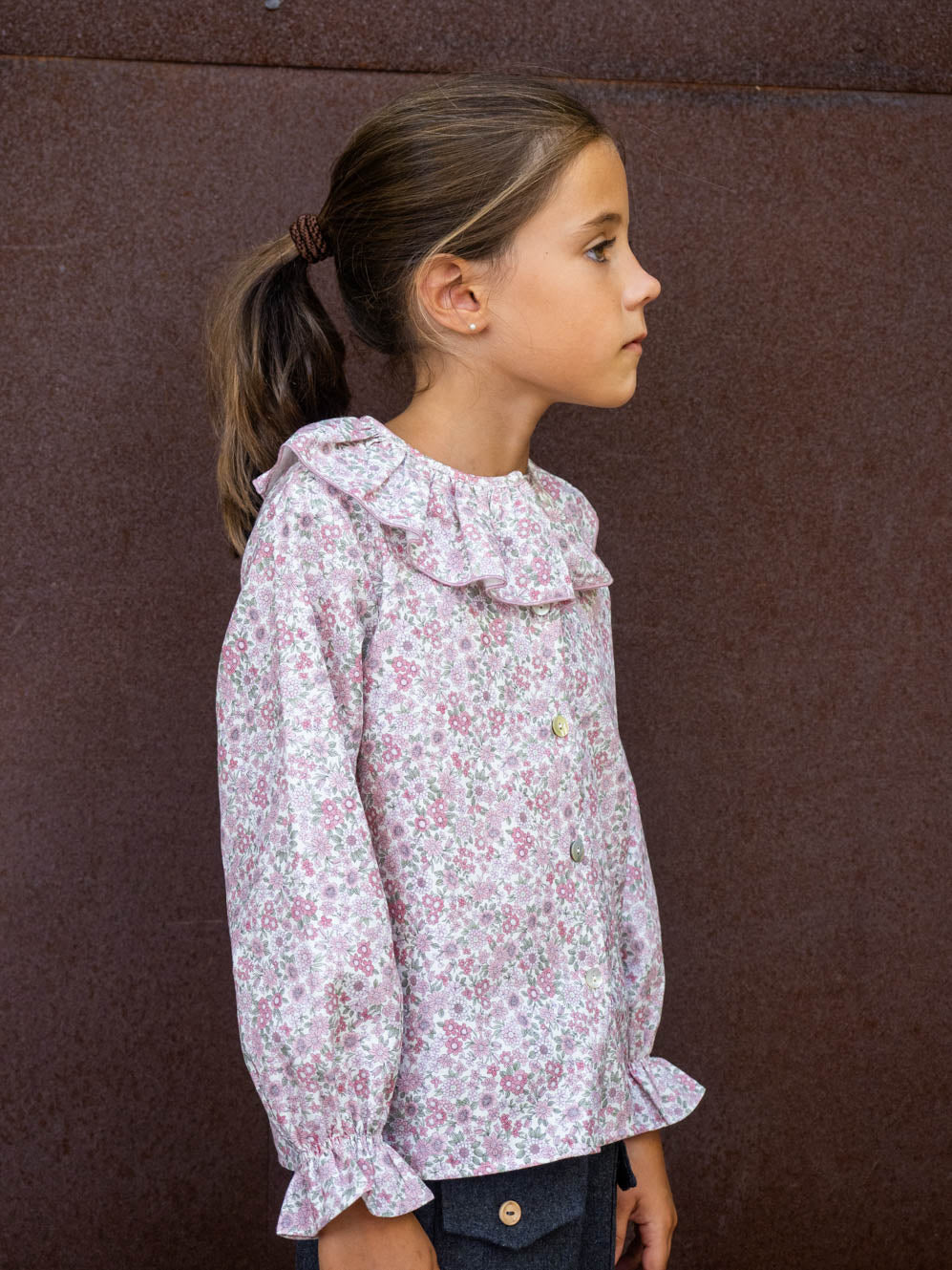 Blusa flores rosa