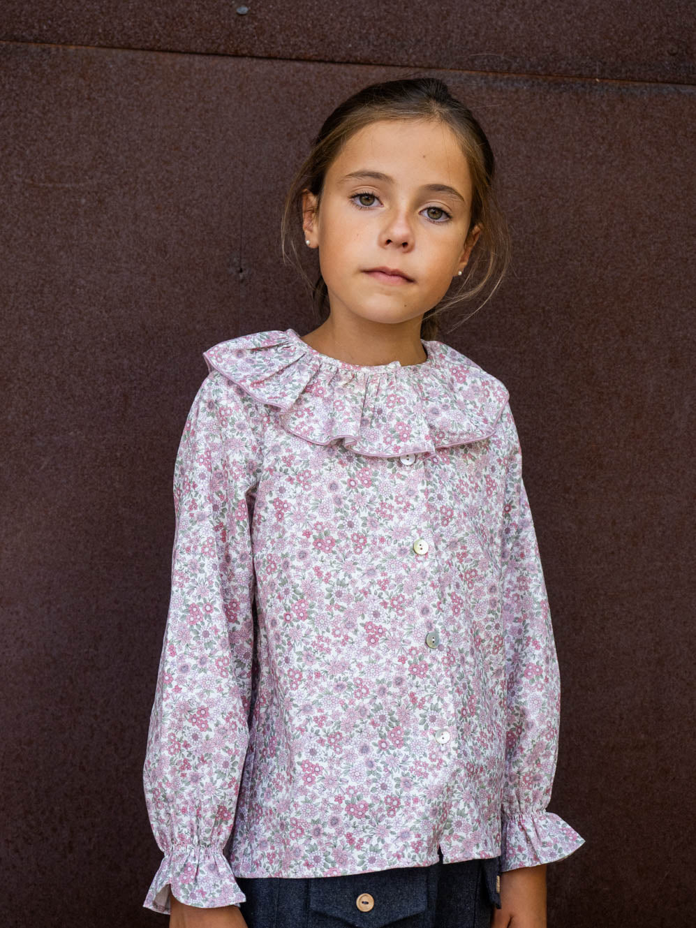 Blusa flores rosa