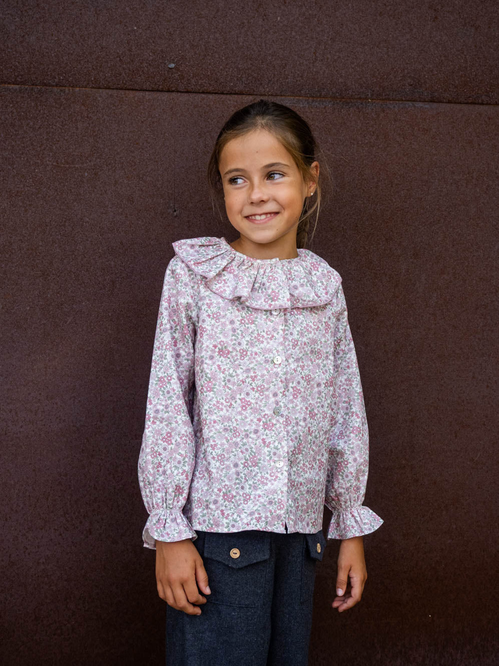 Blusa flores rosa