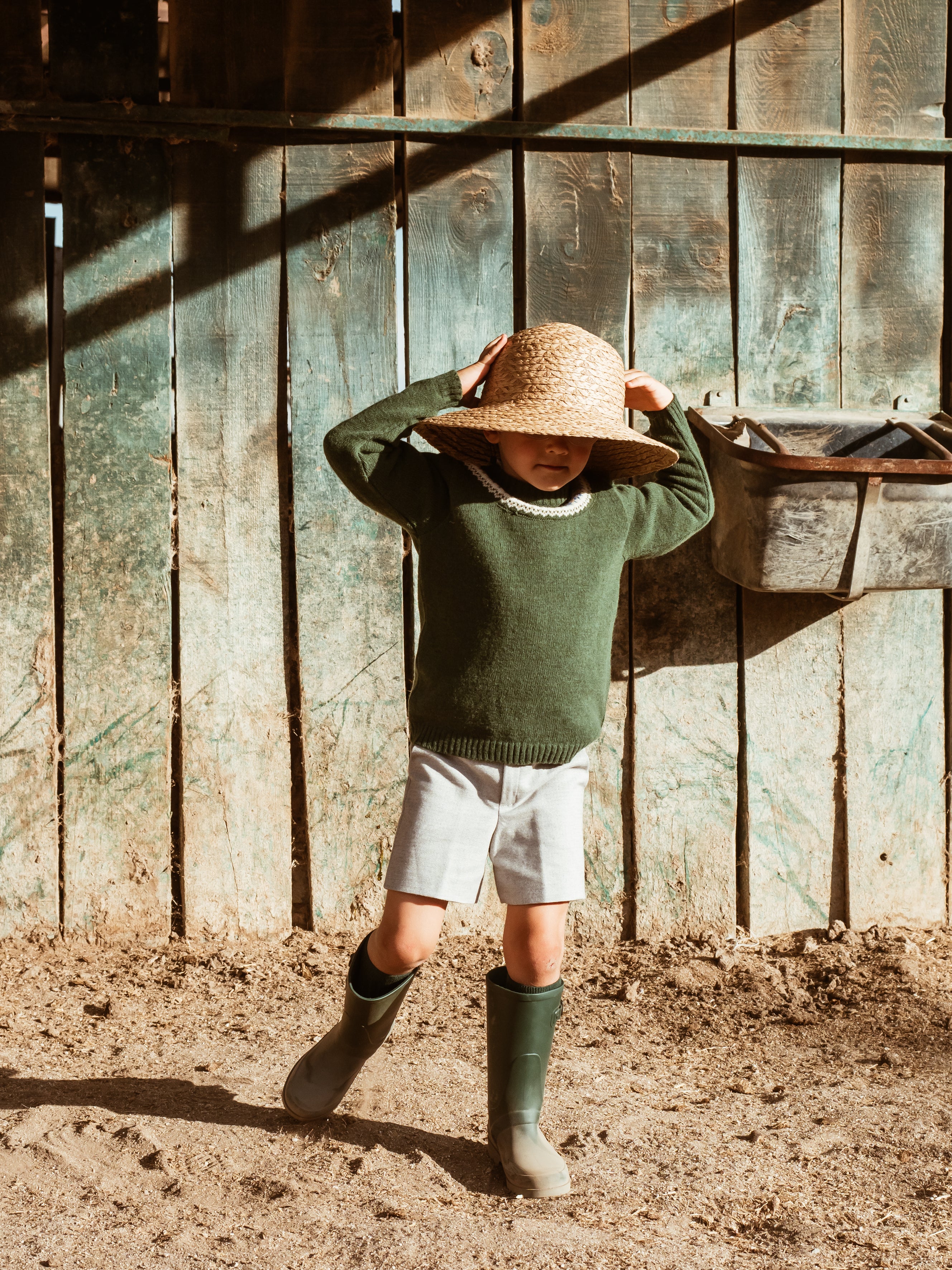 Green hunting jersey with blue border