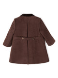 Trasera abrigo inglés marrón para niño y niña