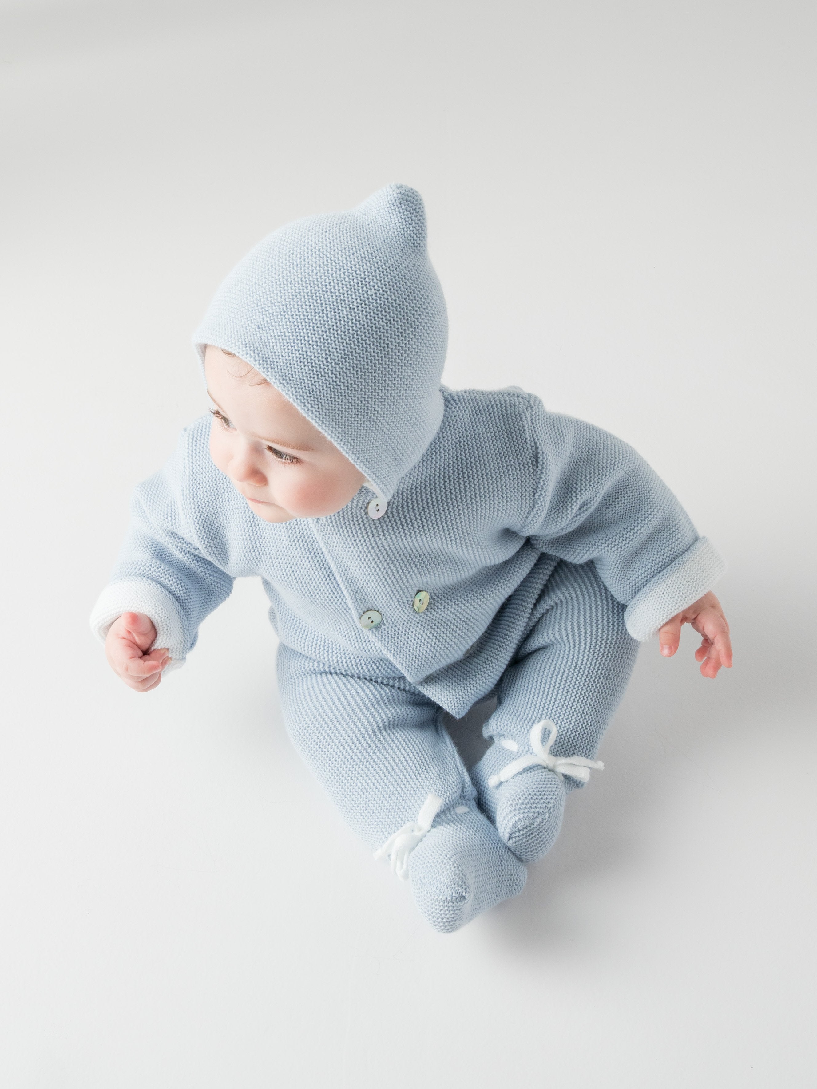 Buzo azul de punto para bebé - Minis Baby&Kids moda niños online