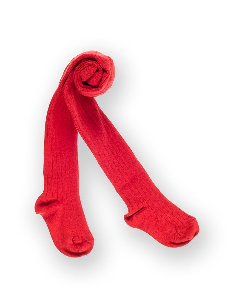 Leotardos canalé rojos