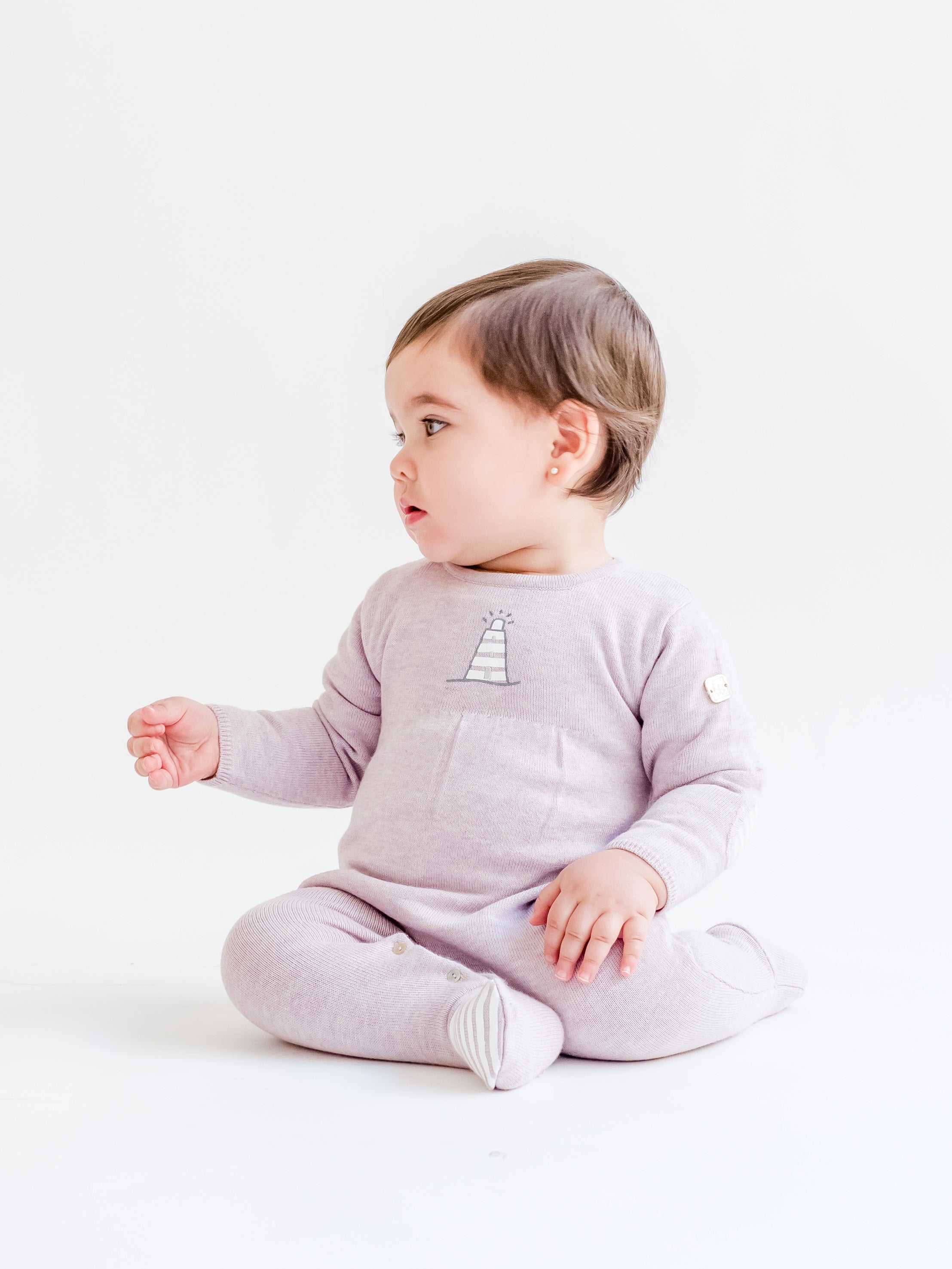 New pink knitted babygrow