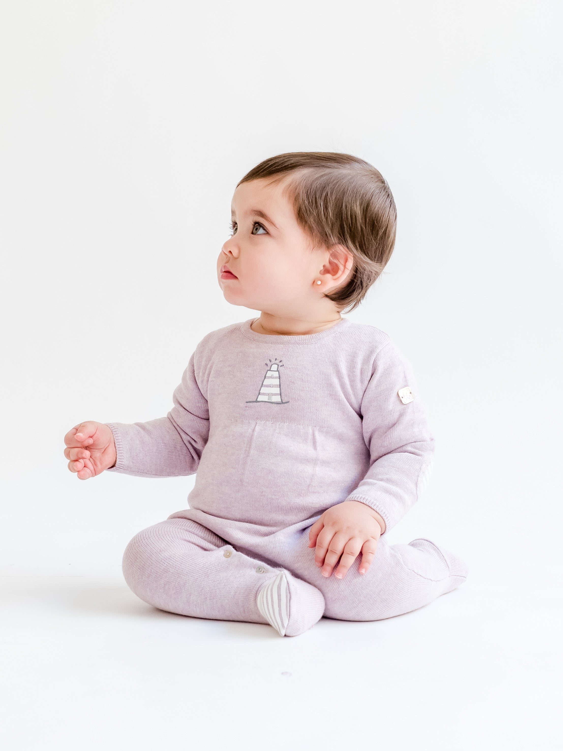 New pink knitted babygrow