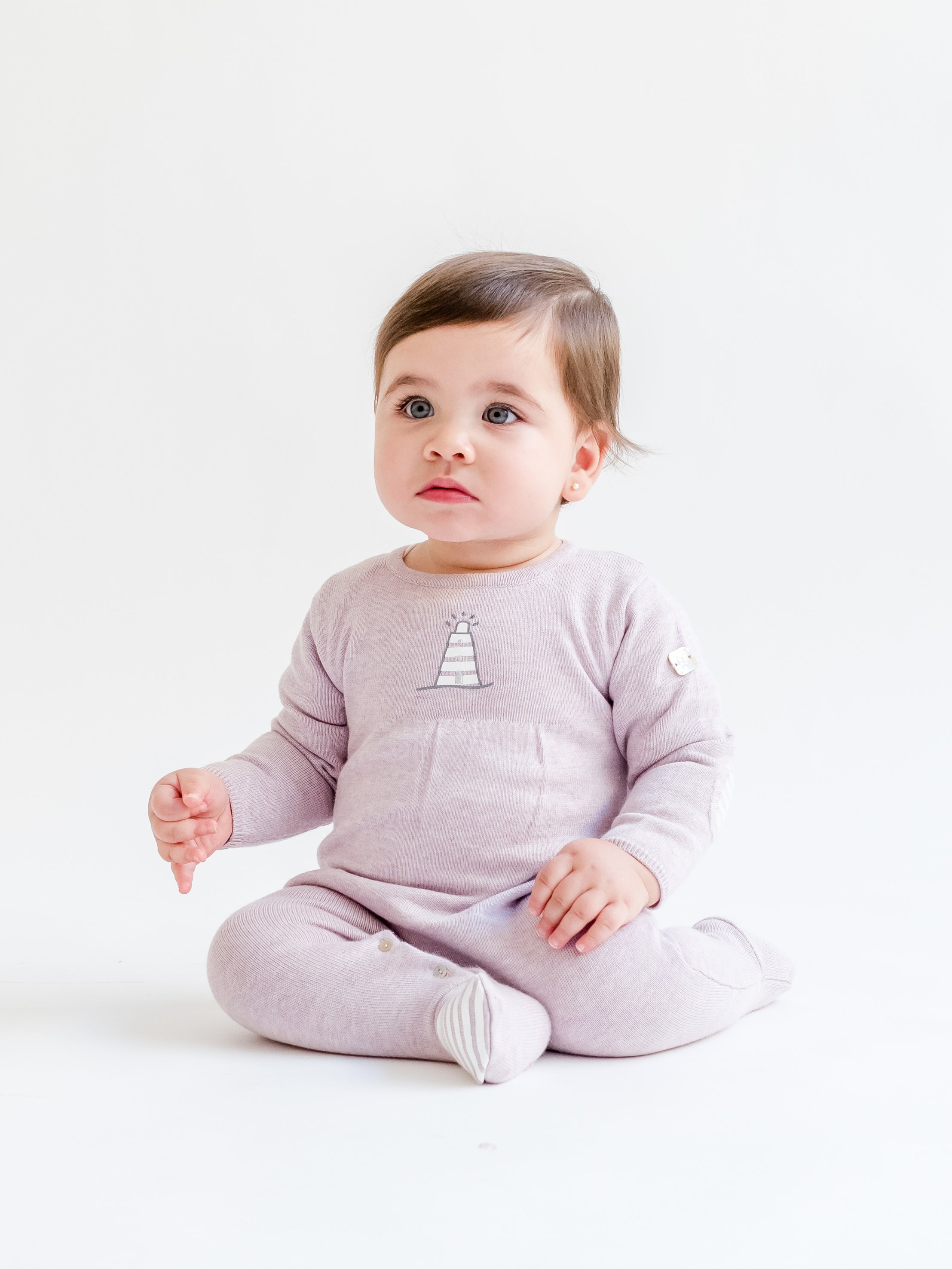 New pink knitted babygrow