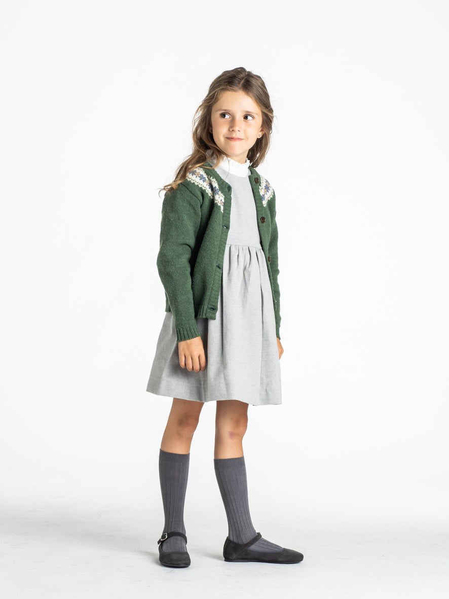 Green hunting jacket with blue border