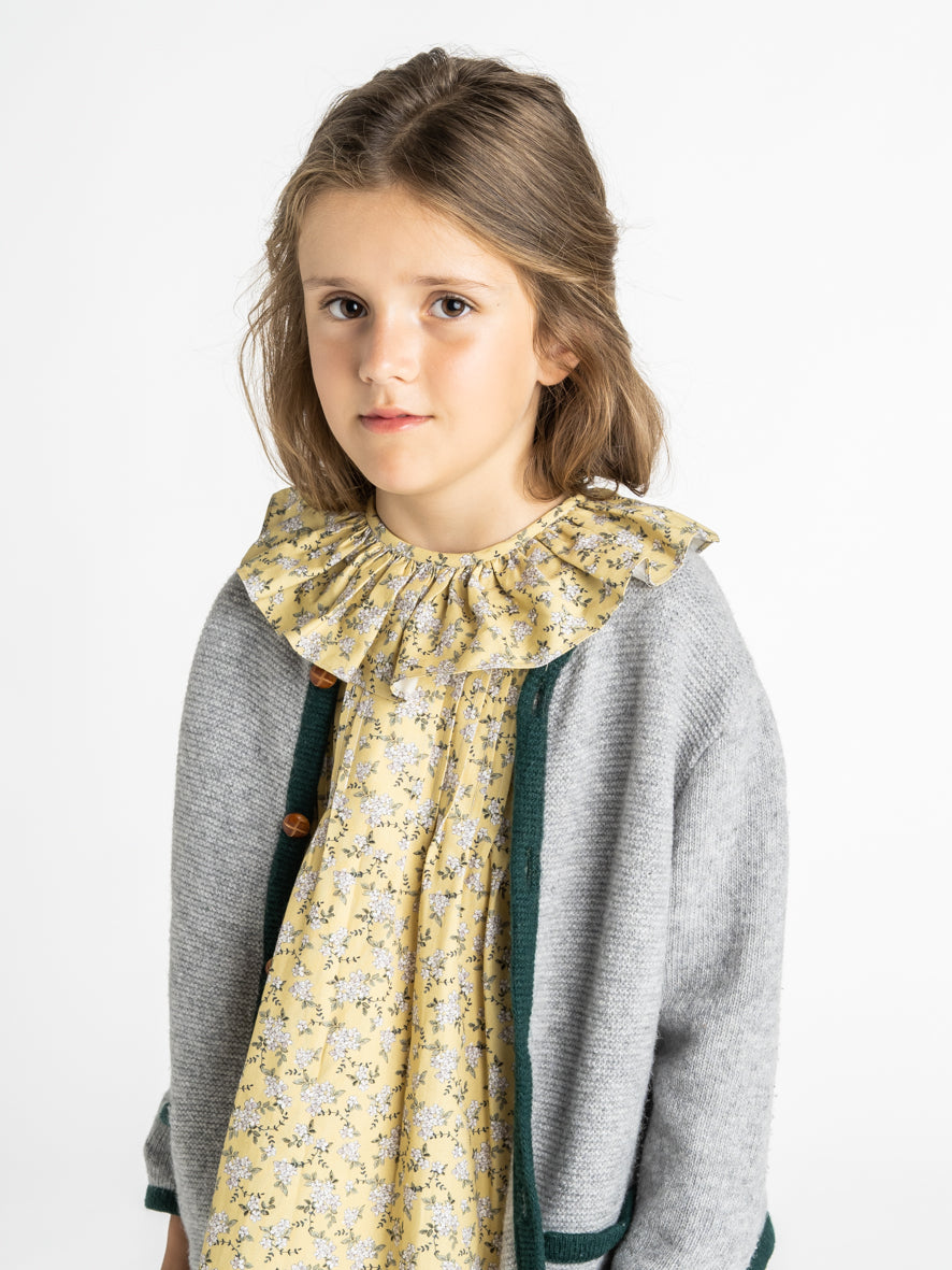 Veste en maille à bordure verte