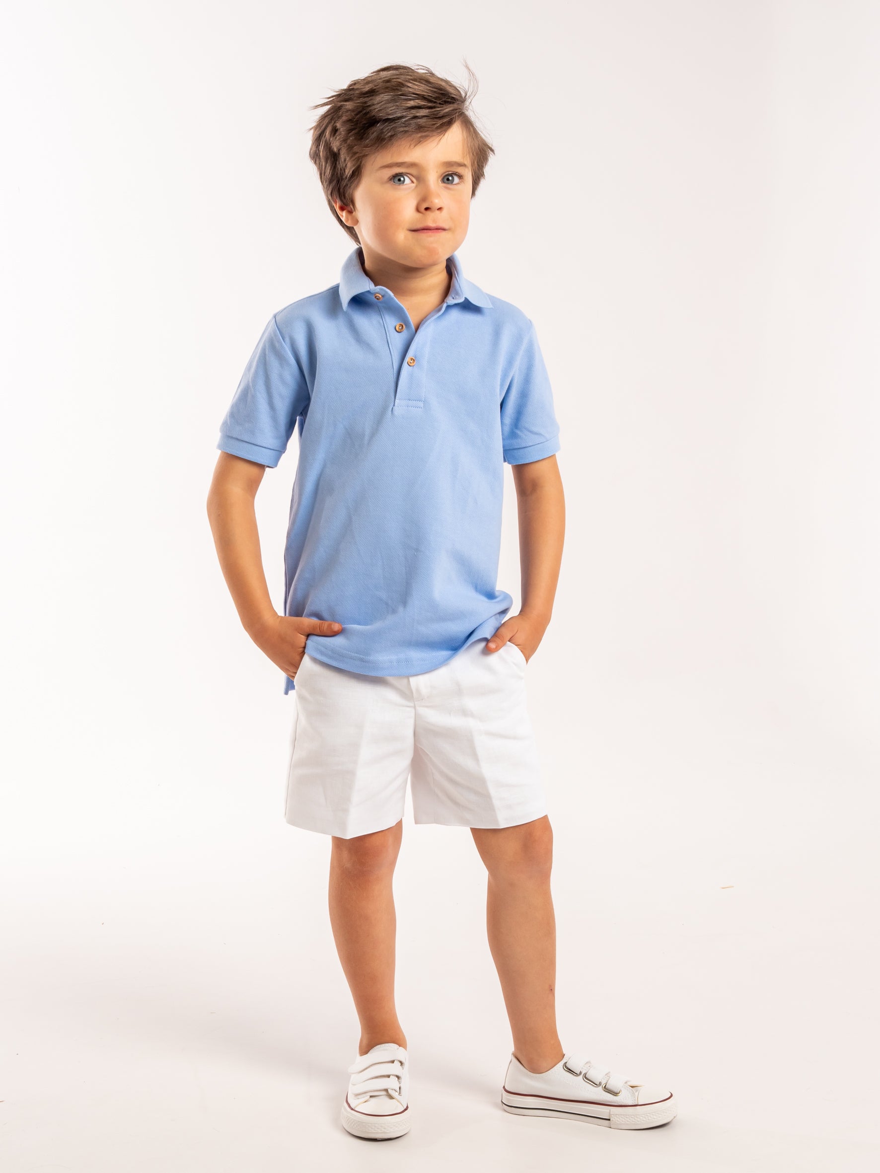 Polo bleu clair