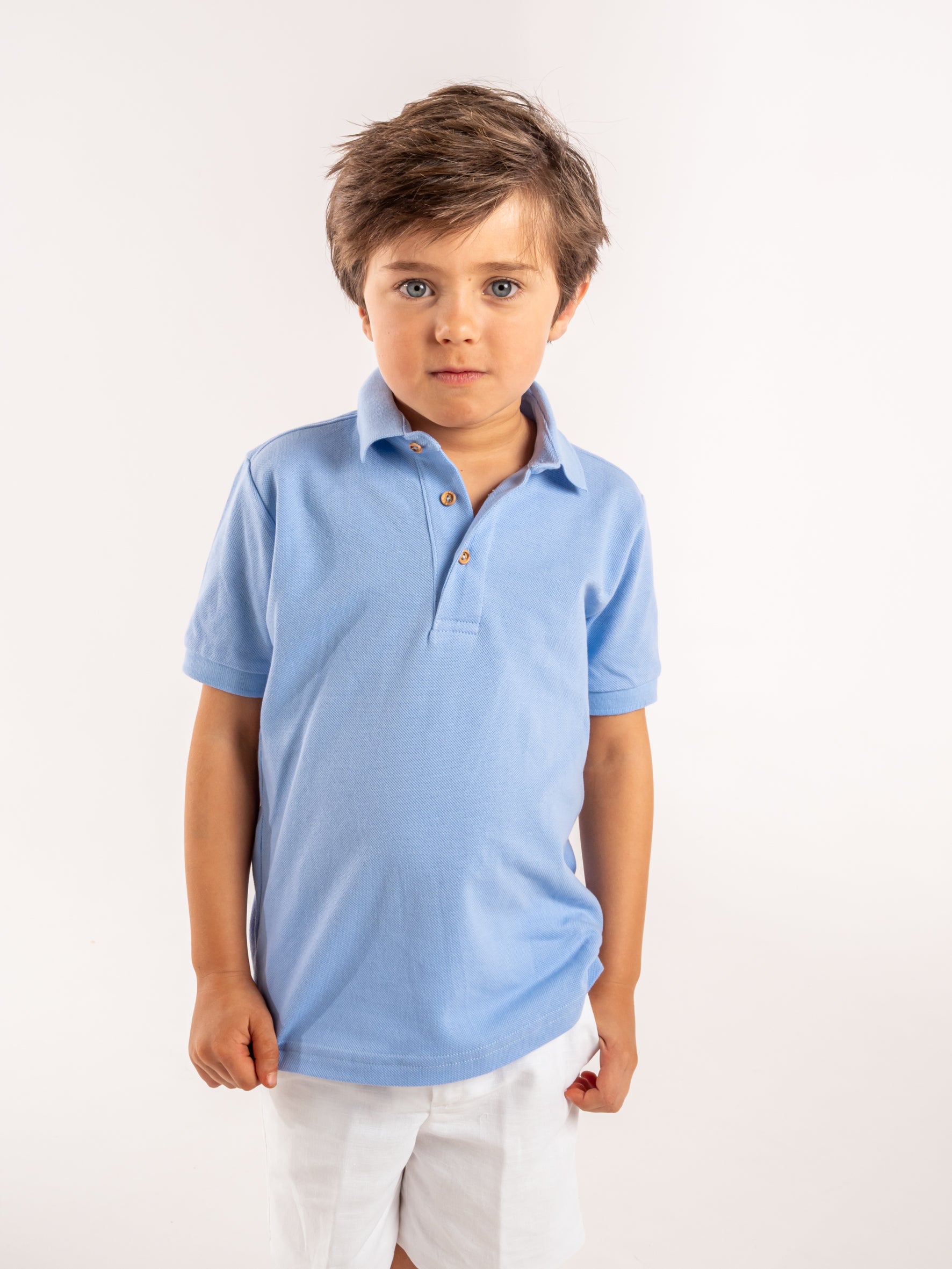 Polo bleu clair