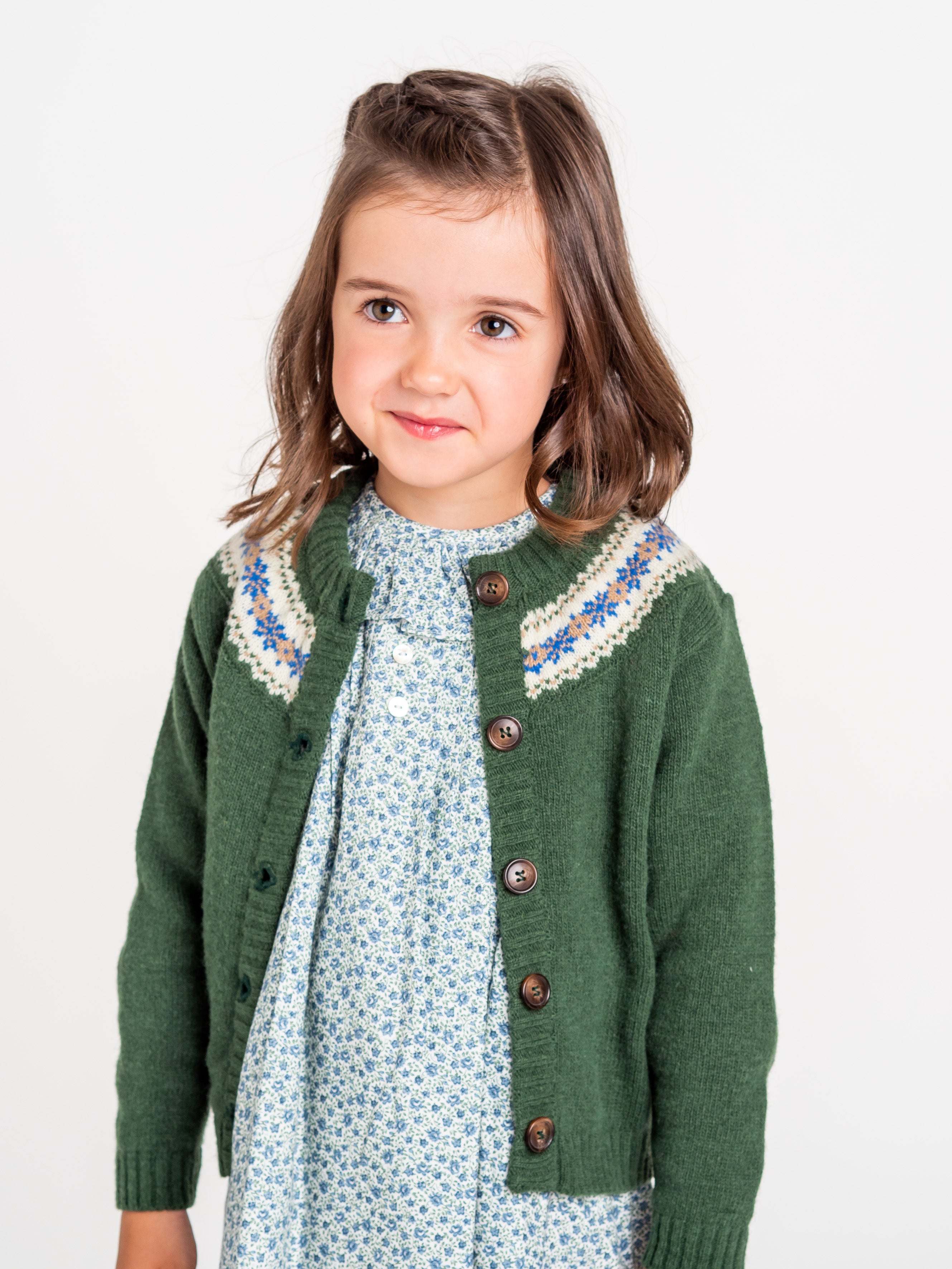 Green hunting jacket with blue border