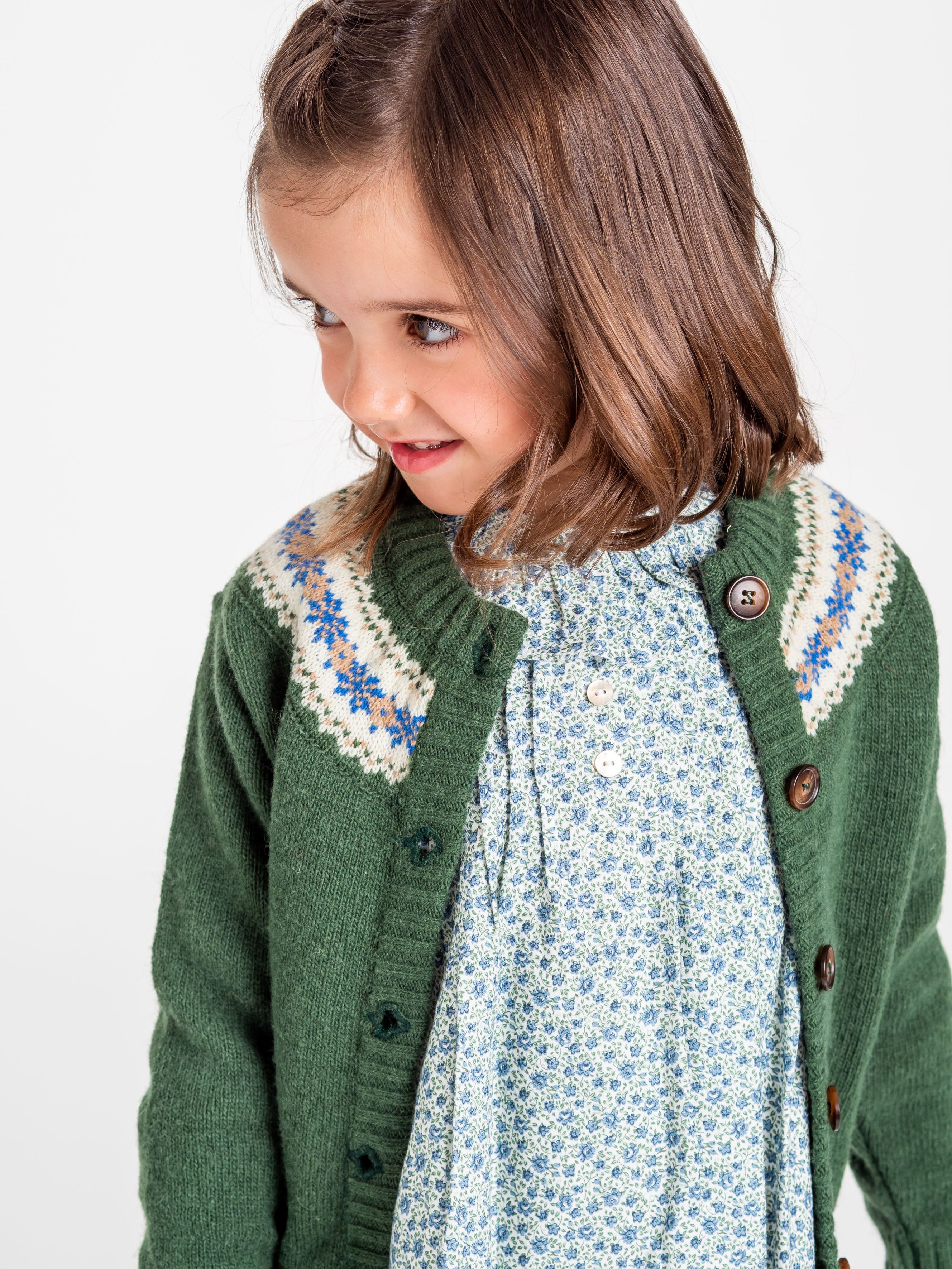 Green hunting jacket with blue border