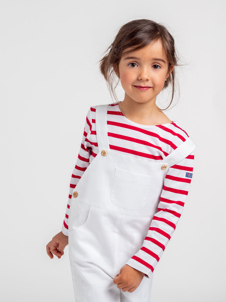 Camiseta rayas marinera roja y blanca para niña - Minis moda niños online –  Minis Baby&Kids