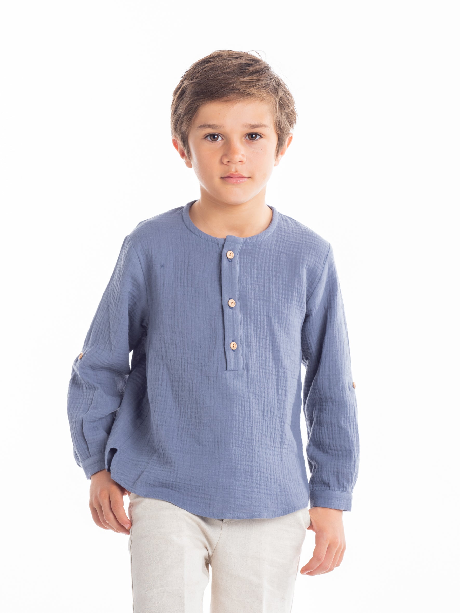 Camisa sin cuello