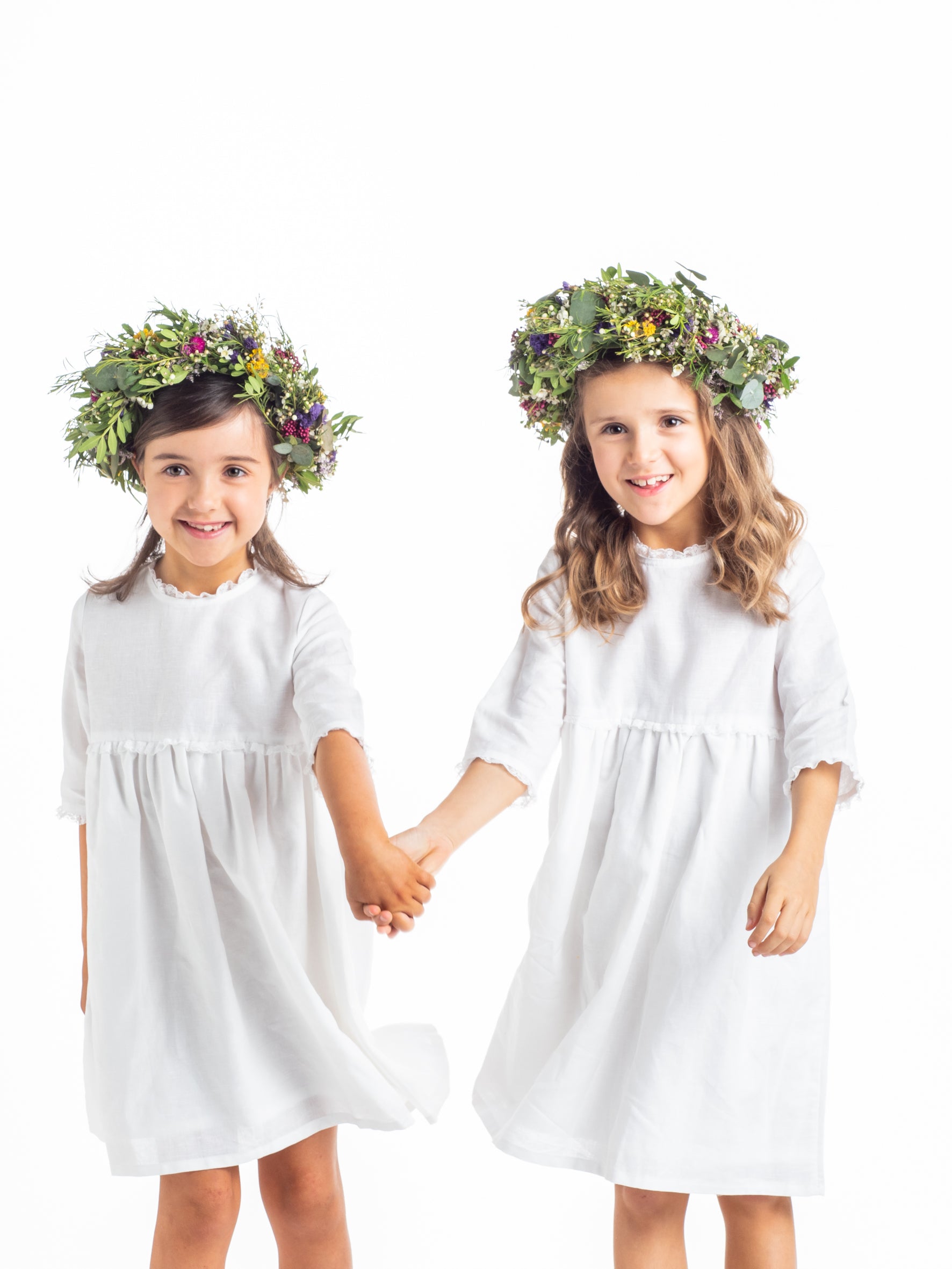 Vestido blanco puntilla para niña. Colección minis primavera-verano.   – Minis Baby&Kids