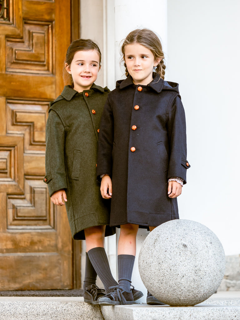 Abrigo loden verde caza Minis Baby Kids moda ni os online