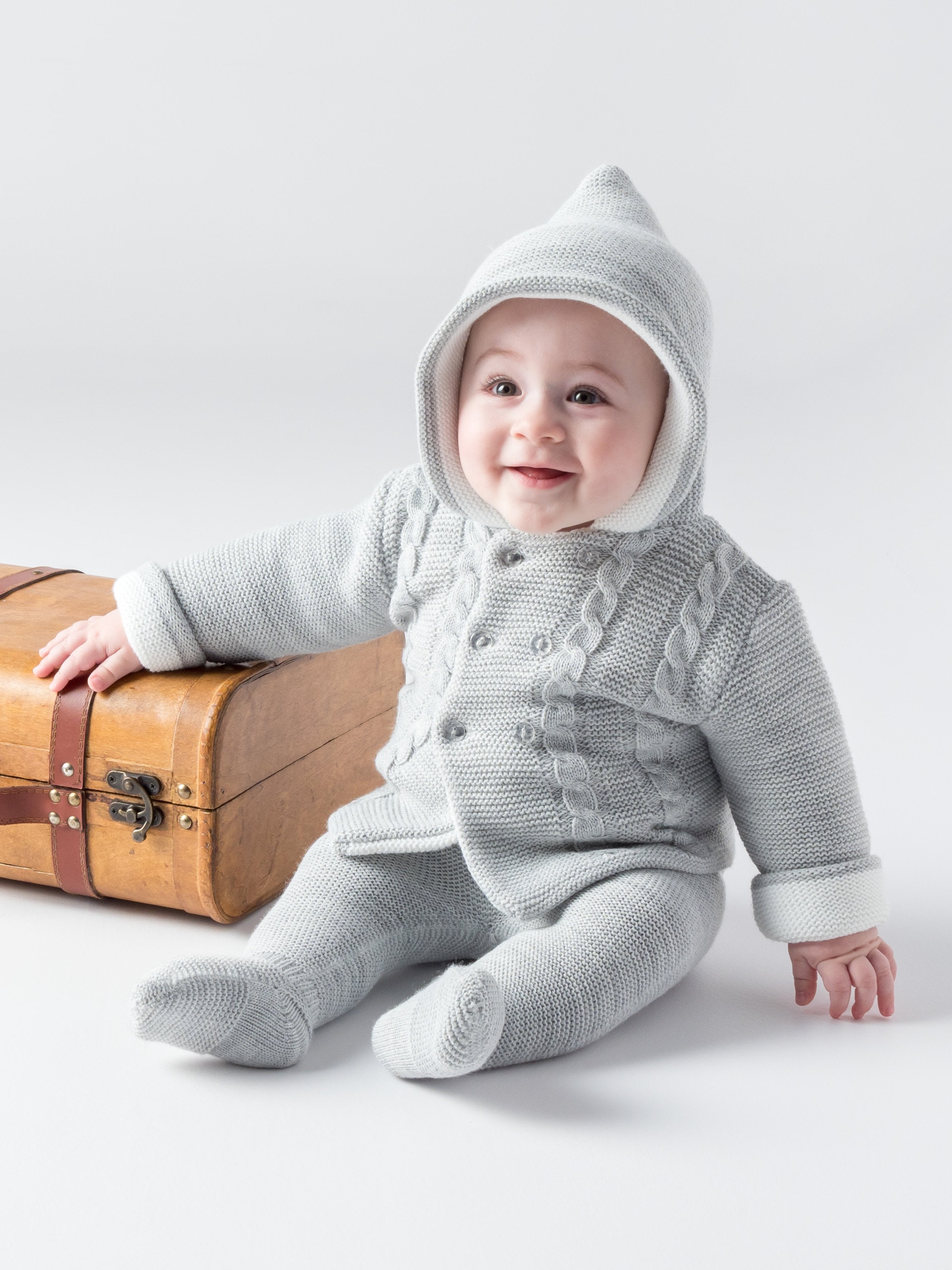 Grey & white baby set